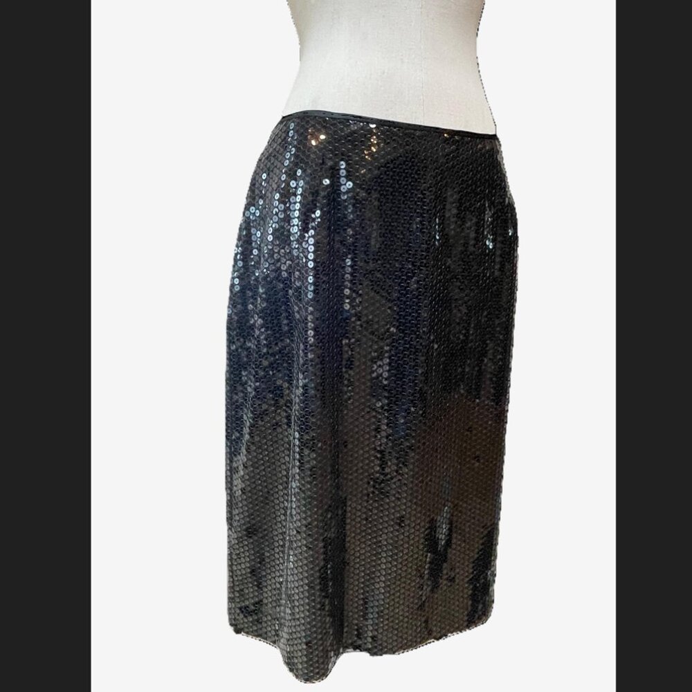 Liz Claiborne Collection Black Sequin Skirt - Size 10